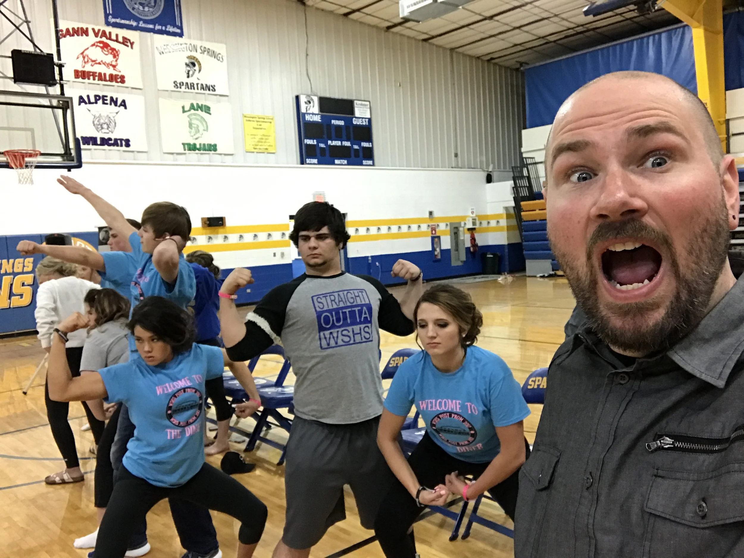 High school hypnotist audience